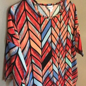 LuLaRoe Irma (L) *RED, WHITE, & BLUE* herringbone